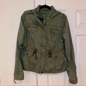 Aéropostale hooded olive utility jacket